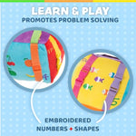 - Bingo Cube - Toddler Plush Preschool Learning Activity Toy - Develop Fine Motor Skills - Counting And Math - Storage For Small Items