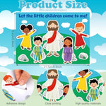 24 Sets Jesus and Children Christian Card Craft Kit for Kids with Stickers