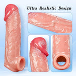 Realistic Penis Sleeve Extender for Men