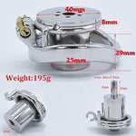 Adult Bdsm Male Masturbators Stainless Steel Urethral Plug Chastity Device 4 Arc Rings Sizes With Catheter Contrary Cock Cage Sm Penis Lock Exercise Extreme Bondage Sex Toy For Men (45Mm)