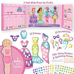 Diy Magnetic Dress-Up Princess |Pretend Play Magnetic Toys For Kids | 30 Magnetic Dresses & Accessories | Interchange & Create Unlimited Outfits | Fun Christmas Gifts For Girls Age 3-5-8-10
