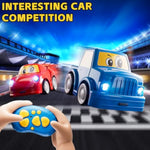 Remote Control Car For Toddlers 1-3 2-4 3-5, 2 Pack Cartoon 2.4 Ghz Rc Cars For Kids, Electric Hobby Rc Car Toys, Christmas Birthday Gifts Toys For Kids Boys Girls 2 3 4 5 6 Years Old