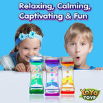 Liquimo - Liquid Motion Bubbler - 3 Pack - Sensory Fidget Desk Toy For Kids & Adults - Relaxing Hourglass Timer Tubes - Calming Visual Play For School, Home, Office, Stress Relief And Focus