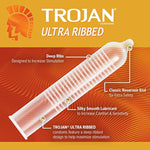 Trojan 12 Count Ultra Ribbed Stimulations and Ultra Thin Sensitivity Spermicidal Condoms