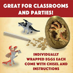 MindWare Dig It Up! Discoveries Dragon Eggs Dig Kit - Includes 12 Dragon Eggs with Toys Inside, Chisel Tools, Instruction Sheets & Excavation Guidebook