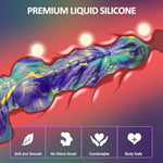 8.86" Monster Dildo Fantasy Anal Sex Toy,Silicone Realistic Dog Knot Penis Dragon Animal G Spot Stimulator Suction Cup,Big Thick Horse Cock Butt Plug Prostate Massager Female Masturbator For Women Men
