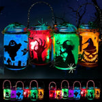 4 Pack Halloween DIY Lantern Jar Craft Kit for Kids & Adults Ages 4-12