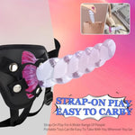 5.3 Inch Anal Dildo With Powerful Suction Cup, Small Anal Plug Dildos For Beginner, G-Spot Stimulation & Anal Training, Butt Plug Toys For Women & Men, Anal Trainer Sex Games - Gradient Pink