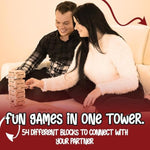 N Tower Questions Game - 54 Fun Conversation Starters - Commands For Game Nights, Date Nights, & To Deepen Connections - A Spin On Fun Classic Games Like Tumbling Wooden Block Tower Games