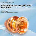 Super Big Butt Plug Trainer,Anal Plug Crystal Glass Anus Dilator For Beginner Advanced Men Women(5501)