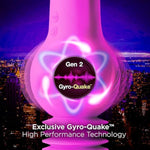- Impressions New York Gyro-Quake 9.75 Inch Vibrating & Thrusting G Spot Dildo – 3 Thumping Speeds - 9 Vibration Modes - Platinum Cured Silicone - Accordion Suction Cup Base - Purple