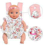 Stuffed Animals Carrier Baby Doll Accessories Holder American Girl Bitty Baby Doll Carrier For Toddler - Pink Wax Flowers