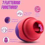 Adult Sex Toys – Aria Flutter Tongue Vibrator For Women – 7 Mode Flickering Clit Stimulator – Nipple Stimulation – Discreet Usb Rechargeable Vibrating Toy For Couples & Female Pleasure