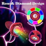 4Pcs App Remote Control Anal Plug, 9 Rotating & Vibration Modes, Vibrating Prostate Massager, Rose Light Up Butt Plug Toy For Women And Man Couples Sex Toys