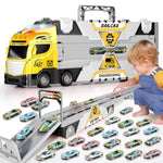 65-Inch Race Car Tracks And 20 Car Toys For Kids Boys Toddlers, Boy Toddler Toys Trucks For 3 4 5 6 7 8 Years Old Kids With Lights Sounds, Truck Toys Gift For 3 4 5 6 7 8 Years Old Boys Girls