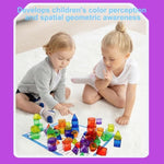 3D Geometric Solids 60 Pcs For Kids Translucent Geometric Shapes For Geometry Beginnings,Light Table Manipulatives Toy Math Helper School Supplies