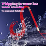 Sex Toys For Women Sexual Whip Restraint Bondage For Couples Faux Leather Crop Sex Toy For Adults Role Play Flogger Fetish S&M Flirt Tools Bdsm Play Bondage Sex Whip Spanking Paddle(Red)
