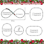 Train Set For Kids, Electric Train Toys With Realistic Light Sounds Smoke, Christmas Train Model Gifts For Toddlers Boys Girls, Steam Locomotive, Luxury Track & 2 Glowing Passenger Carriages