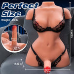20Lb Shemale Sex Doll Torso With Vibrating & Thrusting Dildo, Realistic G-Spot Huge Dildos Trans Sex Dolls Lifelike Tight Anal Channel For Men Adult Toys Unisex Masturbator For Women Male Couples