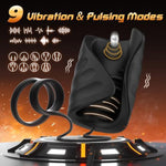 Male Sex Toys For Men Vibrator, 9 Vibrating Stretchy Male Masturbator With 2 Cock Penis Ring, App & Remote Control, Penis Trainer Sex Machine Vibrators For Men Couple, Adult Sex Toys & Games Stroker