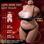 BBW Sex Doll Torso, 49LB Life Size Fat Female Sex Doll for Men, Soft TPE