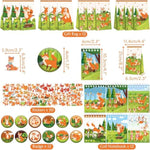 Fox Party Favors, Including Gift Bag, Stickers, Silicone Wristbands, Badge, Notebook, For Fox Themed Birthday Classroom Rewards Ideal Decor And Gifts For Girls And Boy