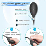 Sex Toys Silicone Inflatable Butt Anal Plug With Pump Bdsm Anal Plug Expansion Training Kit Stimulation Anal Pump Plug Buttplug Anal Expert Sex Toy For Men Women Black, 59 Cm, Ø 5-10 Cm, 1 Piece