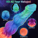 9.6" Animal Dildo Glow In The Dark Dildo Large Dragon Dildo, Soft Fantasy Dildo Silicone Horse Dildo With Strong Suction Cup, Huge Knot Dildo Thick Dog Dildo Big Anal Toys, Adult Toys For Women Men