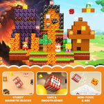 Magnetic Blocks Building Toys: Upgraded Adventure Magnetic Building Blocks Game Set For Kids Ages 3+, Construction Toys Stem Sensory Educational Christmas Birthday Gifts (0.8 Inch) (100Pcs)