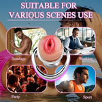 Male Chastity Cage, Chastity Device Realistic Pussy Cock Cage&Stainless Steel Chastity Cage+Silicone Vaginal Cap,Sissy Chastity Cage For Gay Sissy Men(Pink)(45Mm Ring)
