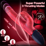 Rabbit Thrusting Vibrator Sex Toys For Women Couples - G Spot Vibrator Clitoral Stimulator Realistic Dildo - One Click Burst Sex Toys With 3 Swing Thrusting & 8 Vibrating Heating Function Waterproof