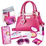 Play Purse For Little Girls, Princess Pretend Toys For Girls 3 4 5 6 7 8 Years Old, Christmas & Birthday Gift For Kids Age 3-5 4-6 6-8, Toddler Purse With Accessories, Kids Toy Purse,Pink