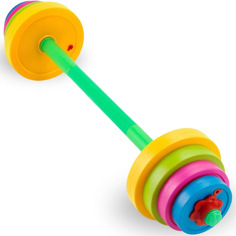 Liberty Imports Kids Barbell Weight Set - Adjustable Workout Toy Equipment