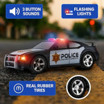 Liberty Imports 3-in-1 True Hero Emergency Rescue Vehicles Kids Toy Cars Playset - Ambulance, Fire Truck and Police Car with 3-Button LED Light and Sound Effects