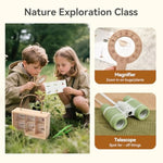 Wooden Scavenger Hunt For Kids Ages 4-8, 6-In-1 Explorer Kit, Bug Catching Kit With Scavenger Hunt Cards, Storage Box, Dice, Magnifying Glass, Indoor/Outdoor Games For Kids Ages 4+