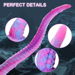 18.5 Inch Super Long Tentacle Dildo Liquid Silicone Anal Plug For G-Spot And Prostate Stimulation Hands Free Adult Toy With Powerful Suction Cups Soft And Flexible For Men And Women