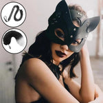Fox Mask Plush Tail Anal Plug Metal Anus Bead Butt Lash Half Cat Mask Party Sexy Adult Whip Stimulator Sex Toys For Women'S Leather Costume Cosplay Fetish Restrain