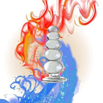 Glass Dildo Butt Plug, Crystal Glass Anal Plug Transparent Anal Beads With Round Base G Spot Stimulation Massager Pleasure Wand Penis Masturbation Anal Sex Toys For Couple Women Men (5 Ball)