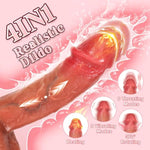 Adult Sex Toys For Women - Thrusting Dildo Vibrator Sex Toy With 6 Thrusting And 9 Vibration Modes For G-Spot Anal Stimulation, 8.7" Thrusting Vibrator Realistic Dildo Womens Sex Toys (Flesh)