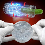 Transparent Double-Ended Male Masturbator With Realistic Vagina And Anus, Waterproof And Skin-Friendly Material Portable Pocket Stimulation Device With Dual Pleasure Sex Feature Adult Pleasure Toy