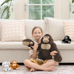 4Pcs Giant Gorilla Stuffed Animals -19.6" Large Brown Gorilla Plush With 3 Babies Stuffed Gorilla Inside, Soft And Cuddly Companion Plush Toy Gifts For Kids,Children,Boys,Girls
