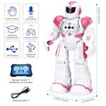 Robots Toy For Kids, Rc Gesture Sensing Toy, Interactive Walking Singing Dancing Robot Birthday Presents For Boys Girls Age 6 7 8 9 Years Old,Pink