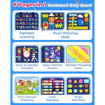 Busy Board Montessori Toys For Toddler Boy Birthday Gifts, Busy Book Sensory Toys For Toddlers, Learning Educational Toddler Travel Activities