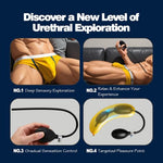 Inflatable Sounding Rods Urethra Vibrator Silicone Urethral Penis Plug SM