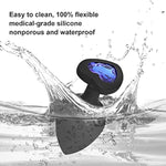 3Pcs Anal Plug Set Heart Shaped Anal Trainer Kit For Women Men Couples (Black)