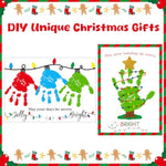 20 Pcs Christmas Handprint Tree Craft Kit, DIY Keepsake Ornaments for Kids