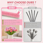 400PCS Pink Chenille Stems Craft Kit for DIY Flower Making Supplies