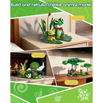 3 In 1 Animals Frog Family Building Set - Animal Figures With 3 Building Options, Create Frog, Turtle Or Snail Family - Educational Toy Birthday Gift For Girls And Boys Ages 6+