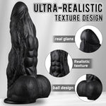 8 Inch Huge Thick Black Dildo, 2.5'' Diameter Girthy Bbc Dildos With Strong Suction Cup, Realistic Animal Silicone Anal Dildo Fake Penis Adult Sex Toys For Gay Men Female Masturbation