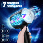 Automatic Male Masturbator Cup, 7 Thrusting & Vibrating Modes, Dual Open-Ended Design, Powerful Blowjob Stroker & Penis Massager, Premium Pocket Pussy Sex Toy For Men